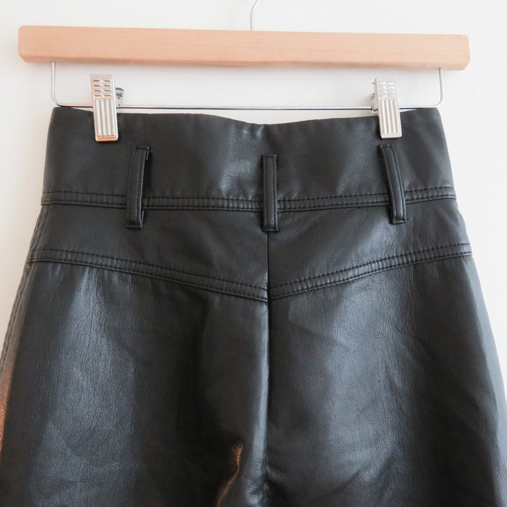 ARITZIA WILFRED High Tied Pant in Black Vegan Leather - Size US 00 (No belt) - Picture 12 of 16
